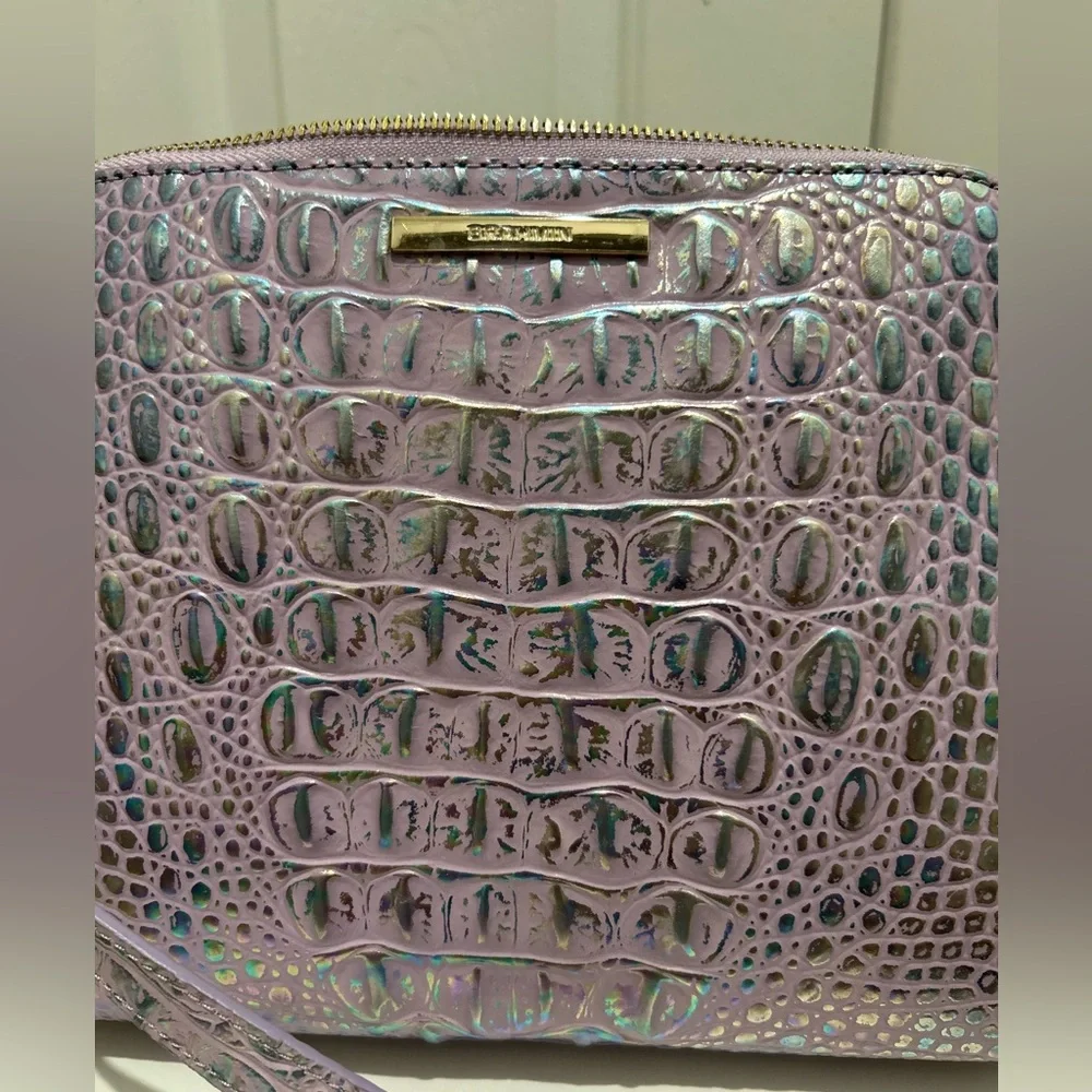 Brahmin Mini Sydney Violet Wonderland Melbourne Leather Crossbody & Card Case - Picture 14 of 15